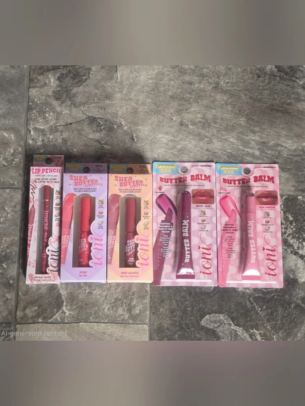 Ioni Shea Butter Lipsticks & Butter Balms + Lipliner - Pink & Mauve Shades BNIB